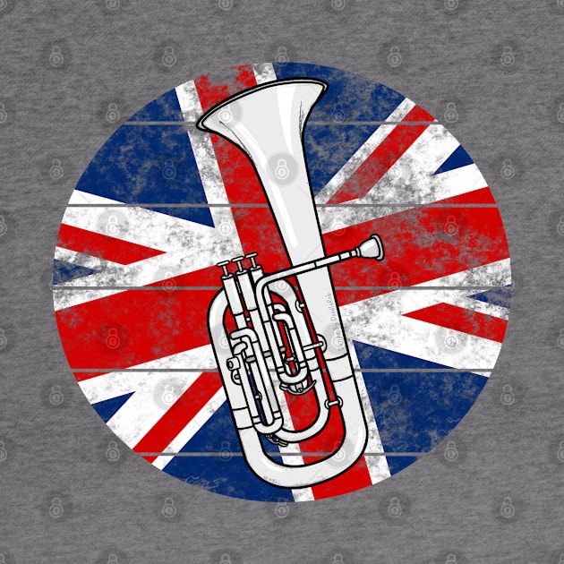 Tenor Horn UK Flag Britain Hornist British Musician by doodlerob